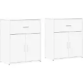 vidaXL Sideboards 2 Stk. Weiß 60x31x70 cm Holzwerkstoff
