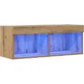vidaXL TV-Schrankset 80 x 30 x 30 cm Artisan-Eiche Holzwerkstoff