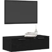 vidaXL Wandschrank Schwarz Eichen-Optik 68 x 30 x 20 cm Holzwerkstoff