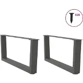 vidaXL Couchtischbeine V-Form 2 Stück Anthrazit 70x(30-31,3) cm Stahl