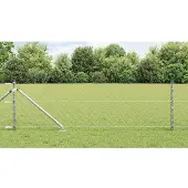 vidaXL Maschendrahtzaun mit Stacheln 25 x 0,8 m Verzinkter Stahl Netz