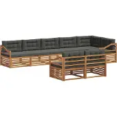 vidaXL Outdoor-Sofagarnitur 8 stk. Natur und Anthrazit