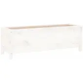 vidaXL Hochbeet Weiß 119,5x40x39 cm Massivholz Kiefer