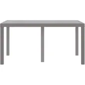 vidaXL Gartentisch Hellgrau 150 x 100 x 73 cm Poly-Rattan
