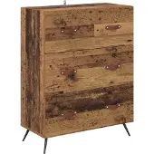 vidaXL Highboard Altholz 69,5 x 34 x 180 cm Holzwerkstoff