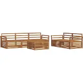vidaXL Outdoor-Sofagarnitur 6 stk. Natur Massivholz Akazie