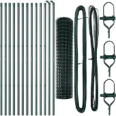 vidaXL Bodenmontierter Euro-Zaun 25 x 1,2 m PVC-beschichteter Stahl