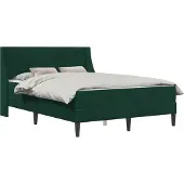 vidaXL Bettgestell mit Matratze Dunkelgrün 160 x 200 cm Samt