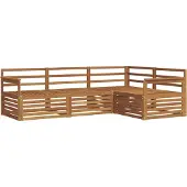 vidaXL Outdoor-Sofagarnitur 4 Stk. Natur Massivholz Akazie