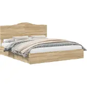 vidaXL Aufbewahrungsbett Sonoma-Eiche 180 x 200 cm Holzwerkstoff