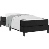 vidaXL Bettrahmen mit Matratze Schwarz 90 x 200 cm Stoff