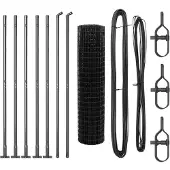 vidaXL Euro-Zaun mit Betonsockel 10 x 1 m PVC-beschichteter Stahl Grau