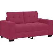 vidaXL Zweisitzer-Sofa Weinrot 160 cm Samt