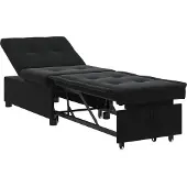 vidaXL Schlafsofa Schwarz 194 x 67 x 82 cm Samt