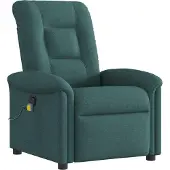 vidaXL Massagesessel Dunkelgrün Stoff