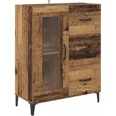 vidaXL Highboard Altholz 69,5 x 34 x 180 cm Holzwerkstoff