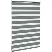 vidaXL Doppelrollo Dunkelgrau 105x100 cm Stoffbreite 100,9 cm Polyester