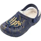 Harry Potter - Logo Clogs für Mädchen, Pelzgefüttert NS9509 (34 EU) (Marine)