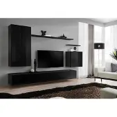 Xl Moebel Gmbh Schwarz Wohnwand Wohnzimmermöbel Design Luxus TV Ständer Neu Möbel