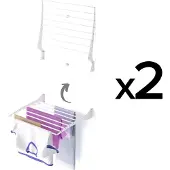 Foxydry 2x Fold – Klappbarer Wand-Wäscheständer für Bad, Balkon oder Terrasse