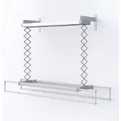 Foxydry Wandmontierter Wäscheständer elektrisch höhenverstellbar, 122 cm – PRO