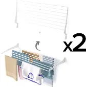 Foxydry 2x Fold – Klappbarer Wand-Wäscheständer aus Aluminium, modern und robust