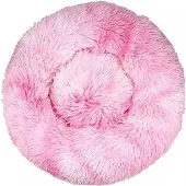 Surtep Haustierbett Jenny Rosa Weiß 50x50x20 cm aus Polyester mit Anti-Rutsch-Unterseite