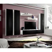 Xl Moebel Gmbh Set Wohnwand Wohnzimmer Wand Regale Schwarz TV Ständer Lowboard