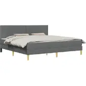 vidaXL Bettrahmen 200 x 200 cm Dunkelgrau