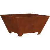 vidaXL Feuerstelle Braun 60 x 60 x 30 cm Wetterstahl