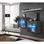 AEA Luxus Möbel Wohnzimmer Komplett Wohnwand Holz Einrichtung Wandschrank Wand Regal
