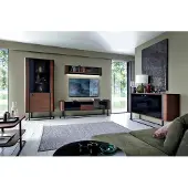 Xl Moebel Gmbh Wohnwand Modern TV-Lowboard s Vitrine Wohnzimmer Set 4tlg
