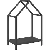 vidaXL Brennholzregal Schwarz 40x25x60 cm Kaltgewalzter Stahl