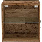 vidaXL Schwimmendes Regal mit LED-Licht Braun 40 x 28,5 x 40 cm