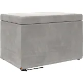 vidaXL Hocker Hellgrau 61 x 41 x 40 cm Samt und Engineering Holz