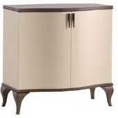 AEA Wohnzimmer Set Wohnwand 2tlg Set Kommode Anrichte Vitrine Glas Schrank