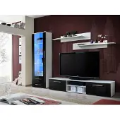 Xl Moebel Gmbh Wohnzimmermöbel Weiß Wohnwand Sideboard TV-Ständer Vitrine Hochglanz Regale