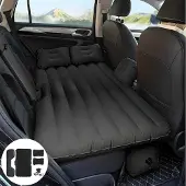 HDeye HDdmatratzenbett zum Schlafen – Tragbare Luftmatratze mit 2 Kissen & 12V-Pumpe,Schwarz