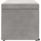 vidaXL Hocker Hellgrau 61 x 41 x 40 cm Samt und Engineering Holz