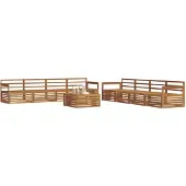 vidaXL Outdoor-Sofagarnitur 9 Stk. Natur Massivholz Akazie