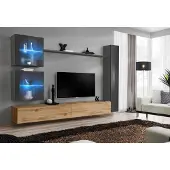 Xl Moebel Gmbh Moderner Wohnwand Sideboard Grau Einrichtung Wandschrank Wohnzimmer TV Ständer