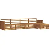 vidaXL Outdoor-Sofagarnitur 5 stk. Natur Massivholz Akazie