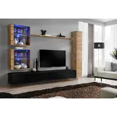 AEA Designer Wohnzimmer Möbel Wand Schrank Wohnwand Regal TV-Ständer Set 6tlg.