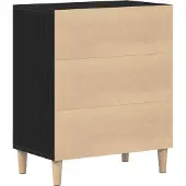 vidaXL Sideboard Schwarz Eichen-Optik 57 x 35 x 70 cm Holzwerkstoff