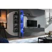 Xl Moebel Gmbh Moderner Wohnwand Einrichtung Design Stil Wohnzimmer TV-Ständer Wand Vitrine