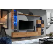 Xl Moebel Gmbh Holzmöbel Braun Design Wohnwand TV Ständer Einrichtung Wohnzimmermöbel Garnitur