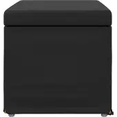 vidaXL Hocker Schwarz 61 x 41 x 40 cm Kunstleder und Engineering Holz