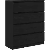 vidaXL Sideboard Schwarz Eichen-Optik 80x35x99 cm Holzwerkstoff