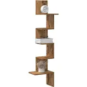 vidaXL Wand-Eckregal Altholz-Optik 32x32x127,5 cm Holzwerkstoff