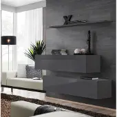 AEA Moderne Wohnwand Einrichtung Luxus Designer Komplette Set 3tlg.Wohnzimmermöbel